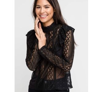 NEW Lush Lace High Neck Top